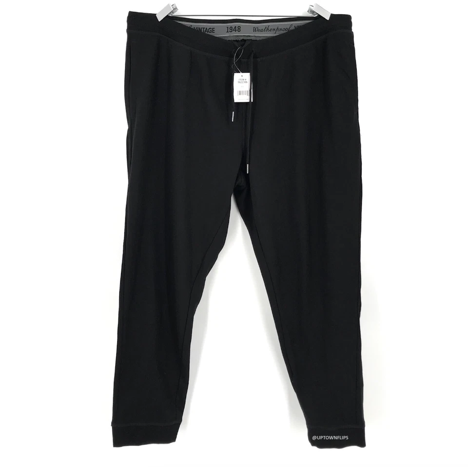 Pantalones deportivos impermeables vintage para hombre 2XL XXL negros calce cónico ajustado Foto 1 de 4