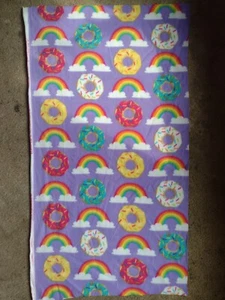 Rainbows and Donuts Fleece Fabric - Picture 1 of 1