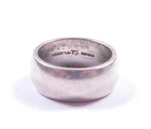 Breiter Bandring Argentum 958 Silber höherwertig gepunzt 9 g UK Größe N - Bild 1 von 9