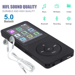 16GB MP3 Player Bluetooth 5.0 FM Radio e-Book Variable Speed Playback Gifts - Picture 1 of 14