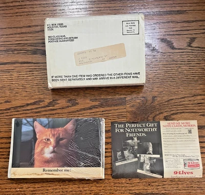 VINTAGE! Morris The Cat Sealed Postcard Greeting Cards 9-Lives Promo Advert - Image 1 of 2