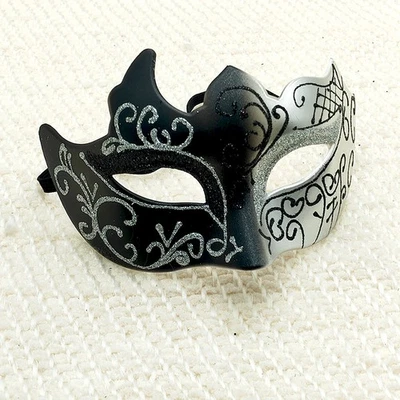 Halloween Cosplay Man Boy Half Face Mask Masquerade Party Bar Atmospheric Props - Image 1 of 4