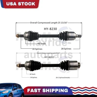 Front Passenger Driver Side CV Axle Joint Fits 2012 2013 2014 2015 Hyundai Azera - Imagem 1 de 3