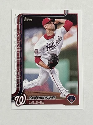 2025 Topps Baseball #334 - MacKenzie Gore - Washington Nationals - Image 1 of 2