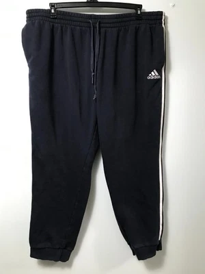 Adidas Blue White Classic 3 Stripe Sweat Pants  3XL - Image 1 of 4