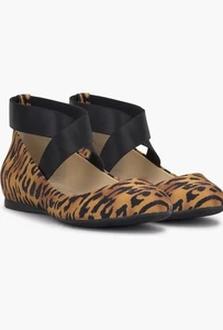 Neu.! Jessica Simpson Mandayss Knöchel-Ballerinas kreuz und quer elastische Streifen Größe 7,5 - Bild 1 von 9