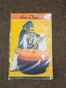 strega di Halloween Amscan vintage in calderone RARA NOS anni 80 spettrale - Foto 1 di 2