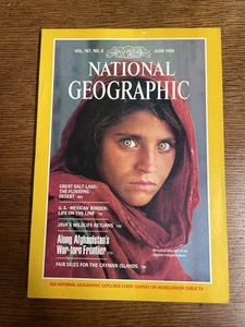 National Geographic June 1985 Magazine Famous Afghani Woman Cover - Foto 1 di 6