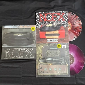 NOFX - Double Album Bundle -SEALED Slipcase w/Canadian Single Album & Half Album - Picture 1 of 21