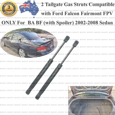 Boot Lift Gas Struts For Ford Falcon BA BF MKI MKII XT XR6 XR8 Spoiler Tailgate - image 1 of 4