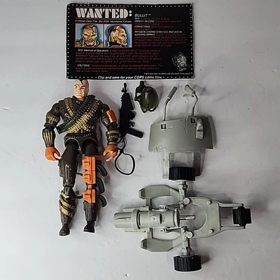 Винтажная фигурка Буллита 1988 Cops N Crooks 6 дюймов в комплекте с картотекой Hasbro - Изображение 1 из 4
