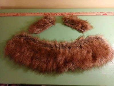 Vintage Faux Fur Collar & Cuffs - Image 1 of 4
