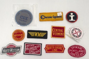 Lote de 11 parches de ferrocarril vintage tren bordado ferrocarril Chicago Portland Duluth - Imagen 1 de 12
