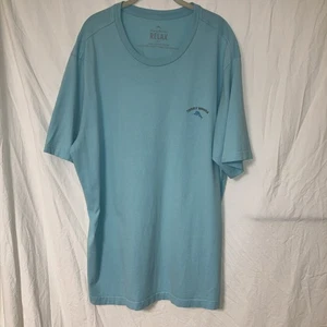 Tommy Bahama Offline Light Teal Cotton Short Sleeve T-Shirt Size XLT - Picture 1 of 11