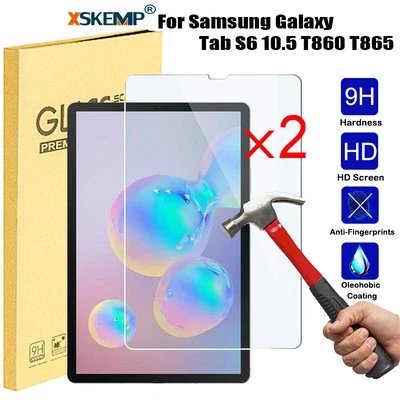 2Pcs For Samsung Tab S6 S5E S4 Active 2 Tempered Glass Film Screen Protector - Image 1 of 4