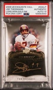 2008 Exquisite Joe Theismann Legendary Signatures Auto /50 GOLD INK PSA 10 AUTO - Picture 1 of 2