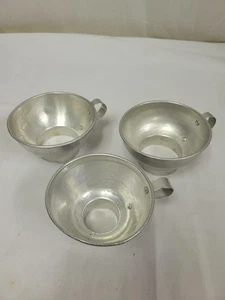 Lote de 3 embudos de conservas redondos de aluminio vintage - Imagen 1 de 6