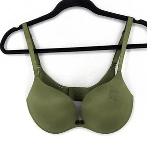 Victoria’s Secret Womens Lingerie Bra Push-Up Plunge Green 32DD - Picture 1 of 7