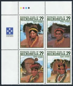Micronesia 193 ad block, MNH. Michel 356-359. Native Costumes 1994. - Picture 1 of 1