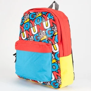 Young & Reckless "Artistic" Colorblock Red Yellow Blue Backpack Book Bag New NWT - Picture 1 of 5