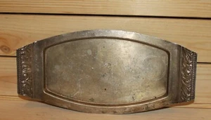 Antigua bandeja para servir floral adornada chapada en plata - Imagen 1 de 6