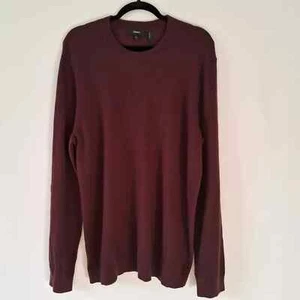 Theory Men's Sweater Haider P Chianti Harman JO981712 Color Red XL Merino Wool - Picture 1 of 12