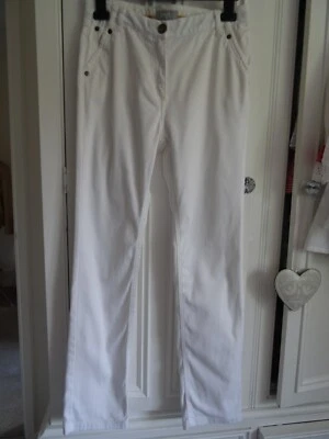 M&S PER UNA WHITE JEANS SIZE 10 M WORN & WASHED ONCE ONLY - Image 1 of 4