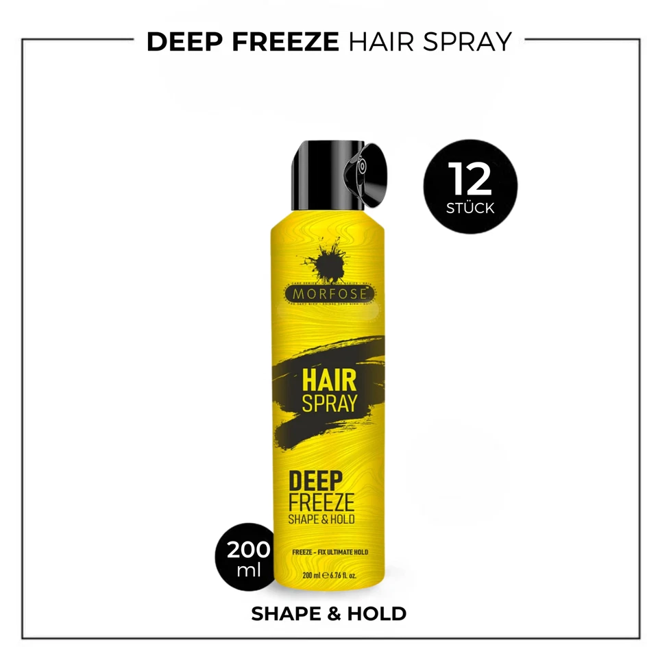 12x Morfose Deep Freeze Haarspray 200 ml • Extrem stark • Perücken & Dreadlocks - Bild 1 von 1