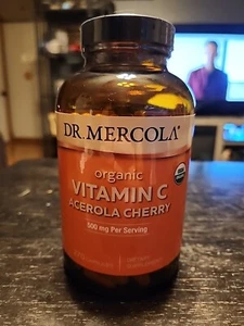 Dr Mercola Organic Vitamin C Acerola Cherry 500 MG 270 Caps Free Shipping - Picture 1 of 4