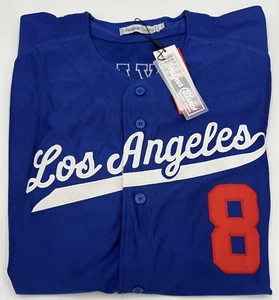 Kobe Bryant Los Angeles Dodgers MLB Headgear Classics Blue Jersey Size 3XL - New - Picture 1 of 9
