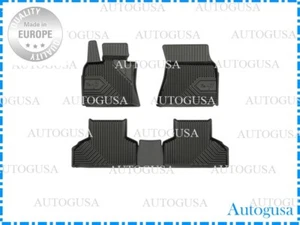 NEW LHD BLACK RUBBER FLOOR MATS CAR LINERS ALL WEATHER FOR BMW F15 X5 2013-2018 - Picture 1 of 4
