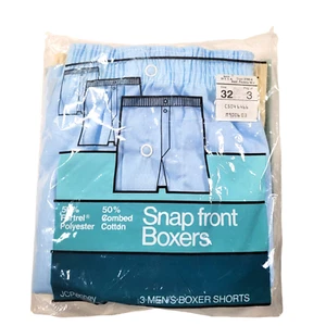 Hills Dept Store Vintage Pastel Snap Front Boxers 3 Pair Size 32 NOS - Picture 1 of 4