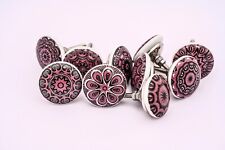 10 purple Mandala design Ceramic Kitchen Cabinet Knobs Drawer Pulls Handle knob
