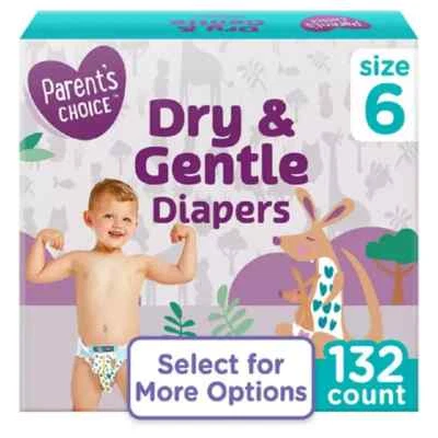 Parent's Choice Disposable Diapers Baby Diapers Size Newborn, 1,2,3,4,5,6,7 - Image 1 of 4
