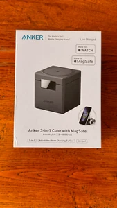 Kostka Anker 3 w 1 z ładowarką bezprzewodową MagSafe, 15W, adaptery UE + UK, nowa - Zdjęcie 1 z 4