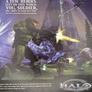 2001 Halo Combat Evolved Xbox PRINT AD Master Chief Poster Official Promo Art - Picture 1 of 3
