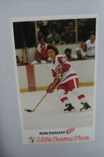 1984-Little Caesars'-DETROIT RED WINGS-#10-Ron Duguay Color POSTCARD,