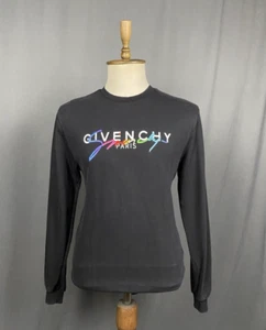 Givenchy Big Logo Men's Black Crewneck Sweater Size XL - Picture 1 of 12