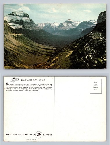 Glacier National Park Montana Vintage Postcard Scenic Mountain View | eBay