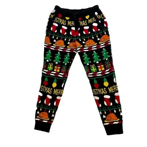 Mossimo Christmas Holiday Jogger Pants Turkey Stocking Lights Festive Size M - Picture 1 of 6