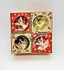 Vintage Diorama Figural Christmas Tree Ornaments Made in Japan