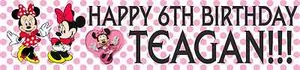 Personalised Minnie Mouse Birthday Banners - Picture 1 of 1