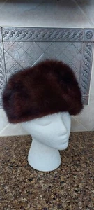 Precious Furs by Marche cappello visone marrone mognay vintage anni 60 - Foto 1 di 15