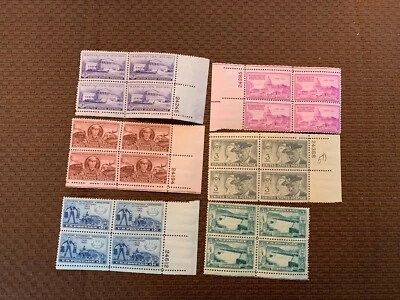 1950s era US Postage  mint  plate block collection - Image 1 of 2