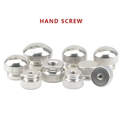 Rändelmutter M3 M4 M5 M6 M8 Durchgangsloch Vernickelt hohe Form Raendelmuttern - Bild 1 von 4