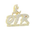 5Aaa+ Cz Hop Hip Ice Out Otr On The Run Pendant Necklace 14K Real Gold Plated