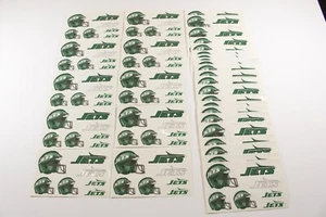 (32) Vintage New York Jets Helmet and Spellout Logo Sticker Sheets - Picture 1 of 7