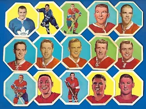 1963-64 YORK WHITE BACKS 63-64 NHL HOCKEY YORK PEANUT BUTTER CARD 1-54 SEE LIST - Picture 1 of 51