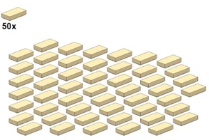 LEGO® - Smooth Parts - Tan - 3069b-07 - 1x2 (50Stk) - Fliese - Beige - Picture 1 of 1