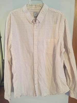 Men’s 2XL Striped Button Down Shirt Red And Black Long Sleeve  New No Tag - Image 1 of 3